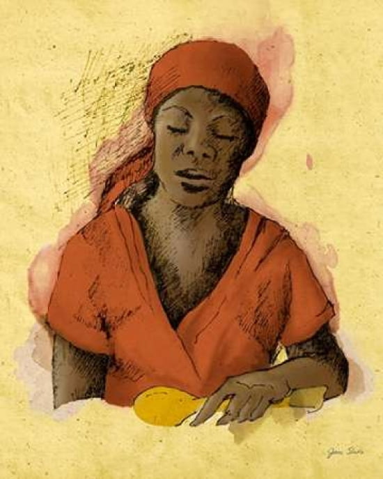 Sketched Woman in Color I Canvas Art - Jane Slivka ()