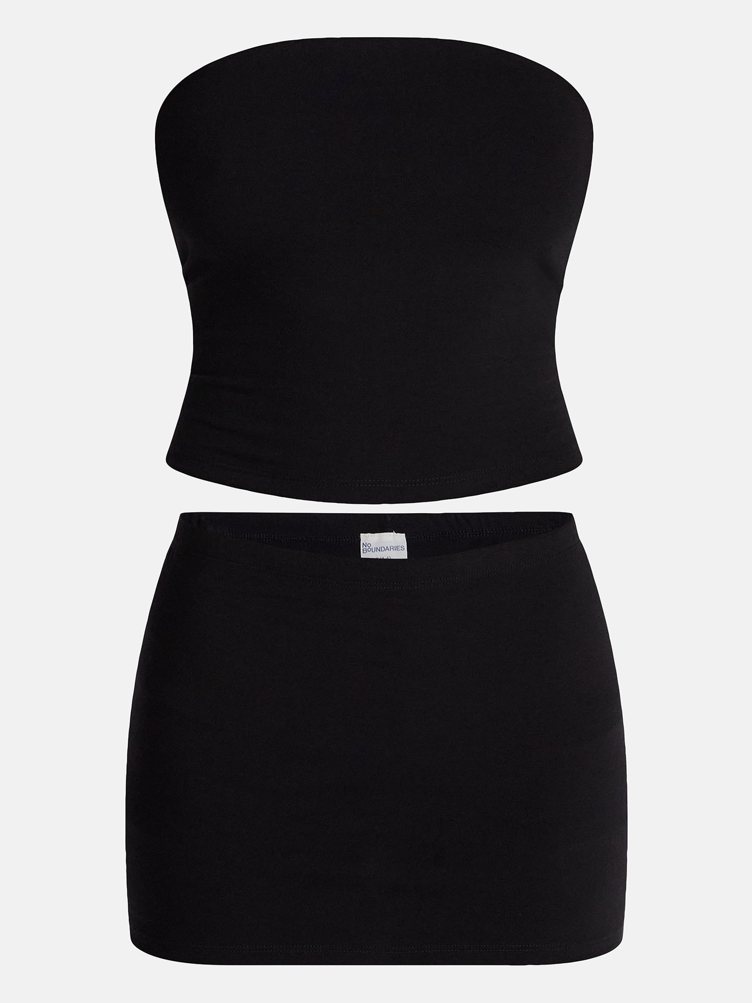 No Boundaries Sleepwear Tube Top and Skort Set from our Cloud Core Collection, 2 Piece, Women’s and Women’s Plus XXS-3X