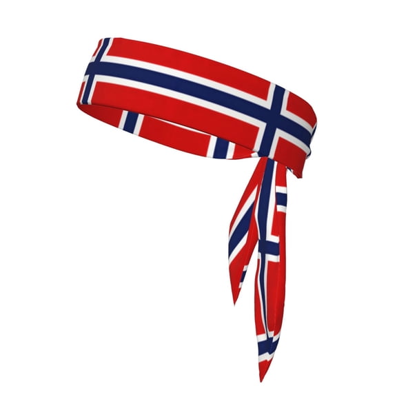 Women Men Headbands Tie Norway Flag Athletic Hair Head Band Sport Sweat Yoga Workout Sweatbands