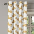 thumbnail image 3 of Ambesonne Motorcycle Grommet Curtain, Sketchy Choppers, 50" x 63", Pale Brown White, 3 of 6