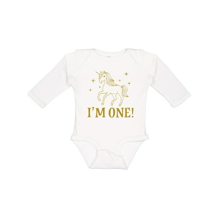 

Inktastic 1st Birthday Unicorn Girls Long Sleeve Baby Bodysuit