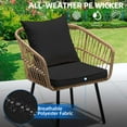 thumbnail image 6 of Dextrus 5 Piece Wicker Outdoor Patio Bar Set with Footrest, Black, 6 of 6