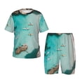thumbnail image 1 of Fotbe Turquoise Beach Kayaking Pijama Estampada de 2 Piezas para Niños – Ropa de Dormir de Manga Corta Cómoda para Niños y Niñas, Camiseta y Shorts de Algodón-X-Large, 1 of 6