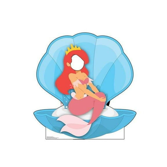 47 x 45 in. Mermaid in Clam Shell - Stand-in Wall Decal