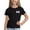Black, variant on Girls Ruffle Hem Tee Summer Breathable Cooling Crewneck Tops Cute Pattern Short Sleeve T Shirts for Running Athletic White 2-3Years