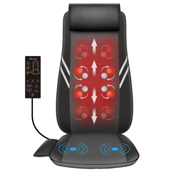 Snailax Shiatsu Neck Back Massager with heat, Full Body Seat Massage Cushion, Massage Chair pad for Vehicle, Gifts
