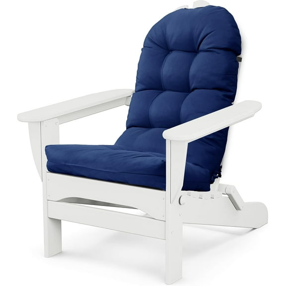 Adirondack Chair Cushion, Thick Indoor/Outdoor Rocking Chair Cushion with High Elasticity PP Cotton Water-Resistant Patio Furniture Cushions High Back Seat Pads for Porch Yard Lawn Chairs 44x19x4