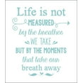 thumbnail image 2 of Life Quotes Wall Decor Moments Take Our Breath Away Wall Art Sticker Decal 28x23-Inch Beach House, 2 of 2