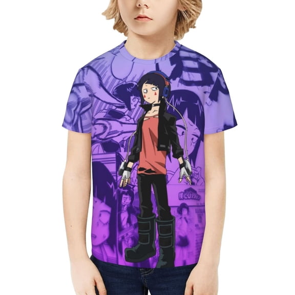My Hero Academia Kyouka Jirou Kids T-Shirt 3d Printed Graphic T-Shirts Boys And Girls Short Sleeve Shirts For Youth Kids X-Small