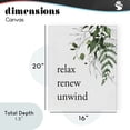 thumbnail image 4 of Stupell Industries Rustic Lodge Relax Renew Unwind with Foliage Canvas Art, 16 x 20, by Lettered and Lined, 4 of 8