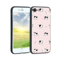 thumbnail image 1 of Compatible with iPhone SE 2020 Phone Case, Cow-Print-Abstract-Art-Black-White-Pink-Cute41 Case Men Women, Flexible Silicone Shockproof Case for iPhone SE 2020, 1 of 1