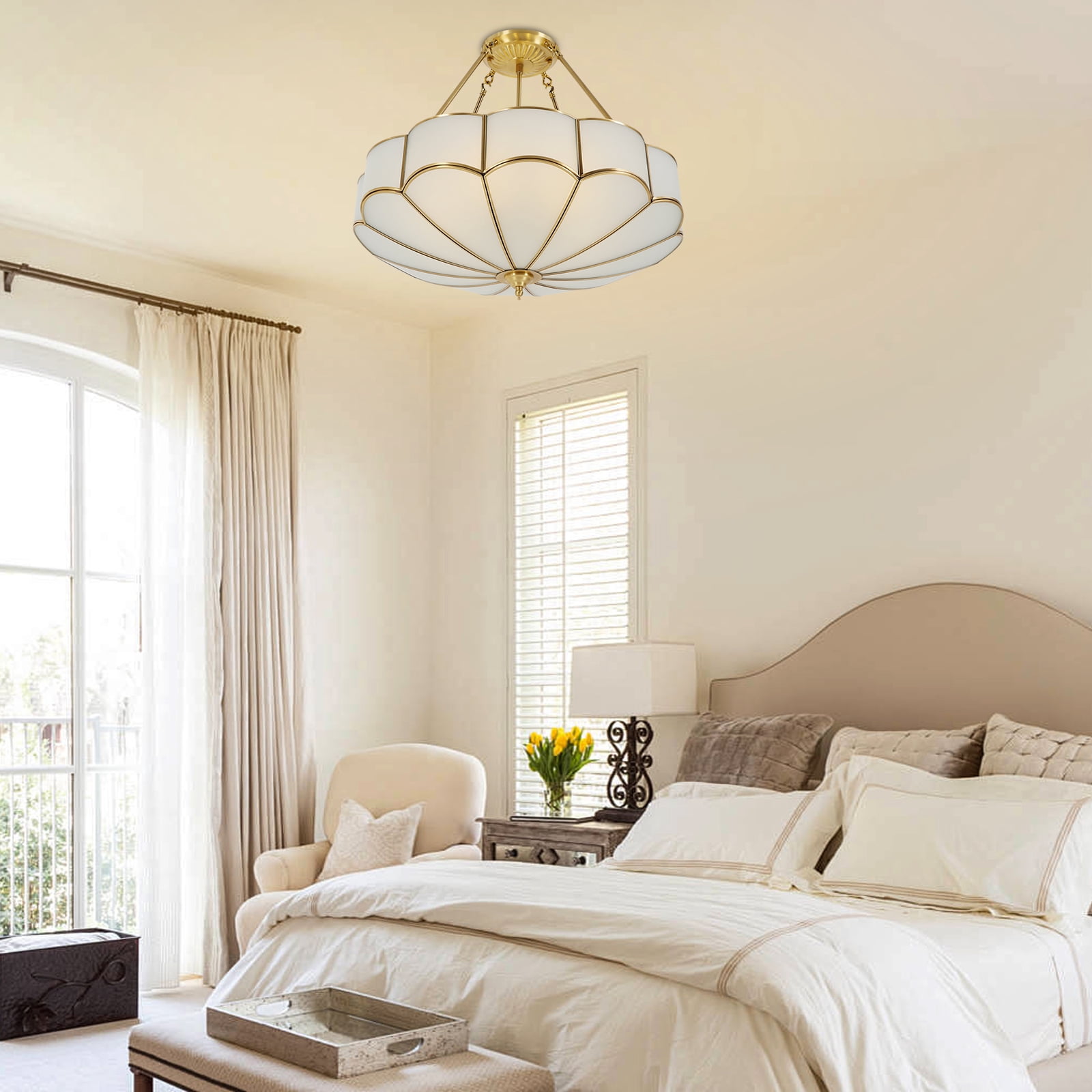 23.62*4.72in Elegant Appearance Simple Installation Gold Ceiling Light Fixture for Bedrooms, Living Rooms