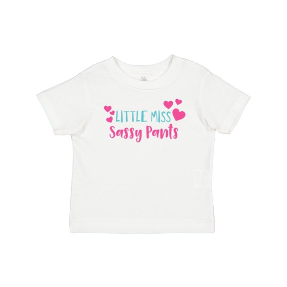 Inktastic Little Miss Sassy Pants, Sassy, Sassy Girl, Hearts Girls Baby T-Shirt
