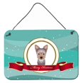 thumbnail image 1 of Caroline's Treasures Yorkie Puppy Merry Christmas Wall o impresiones para colgar en la puerta BB1542DS812, 8HX12W Caroline's Treasures BB1542DS812, 1 of 1