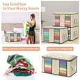 thumbnail image 6 of Closet Storage Bags Organizers, Large Clothing Storage Bags with Reinforced Handle, Foldable Clothes Storage Bags Closet Organizers, Blanket Storage Bags for Bedding, Clothes - 4 Pack, 6 of 10