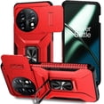 thumbnail image 1 of Funda para GANGXUN OnePlus 11 5G - Soporte metálico, Función magnética, Rojo, 1 of 5