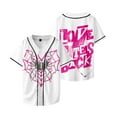 thumbnail image 2 of AJ Lee Merch Fans Unisex Baseball Jersey T-Shirt – V-Neck Short Sleeve Graphic Streetwear Top for Wrestling Fan Support, 2 of 10