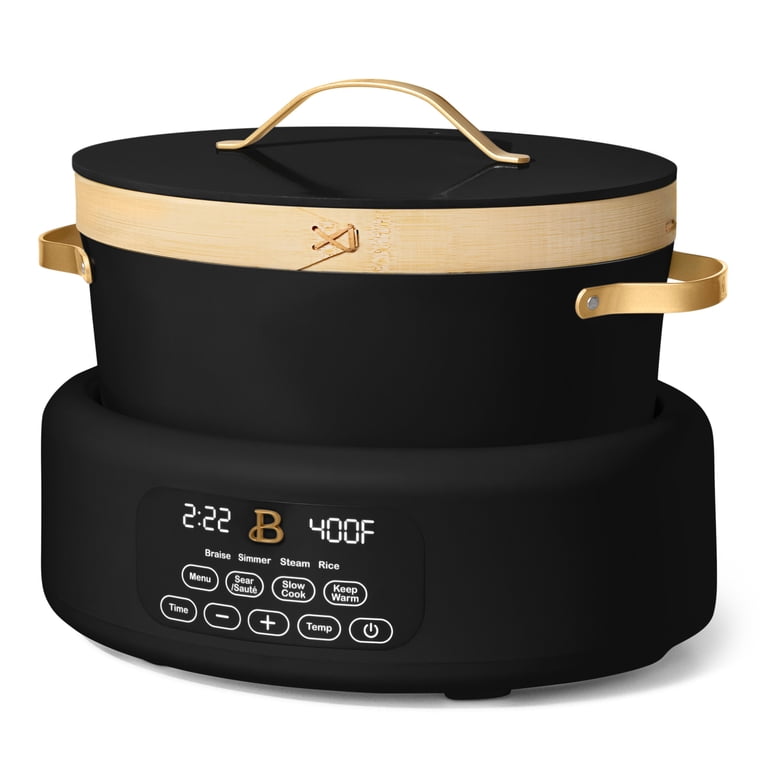 Beautiful 10-in-1, 8 Qt Multi-Cooker with Bamboo Steamer Insert