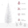 thumbnail image 3 of HOMCOM 5' Pencil Christmas Tree, Slim Artificial Xmas Tree with Realistic Branches, Sturdy Stand, White, 3 of 8