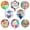Set 04, variant on 32 PCS Happy Birthday Party Aluminum Foil Balloons - 18" Inch Round Helium Floating Mylar Balloon for Birthday Parties Decorations Supplies, 8 Patterns