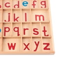 thumbnail image 2 of Materiales de aprendizaje de idiomas con alfabeto móvil, juguetes educativos Montessori de madera 3 paquetes de letras, 2 of 9
