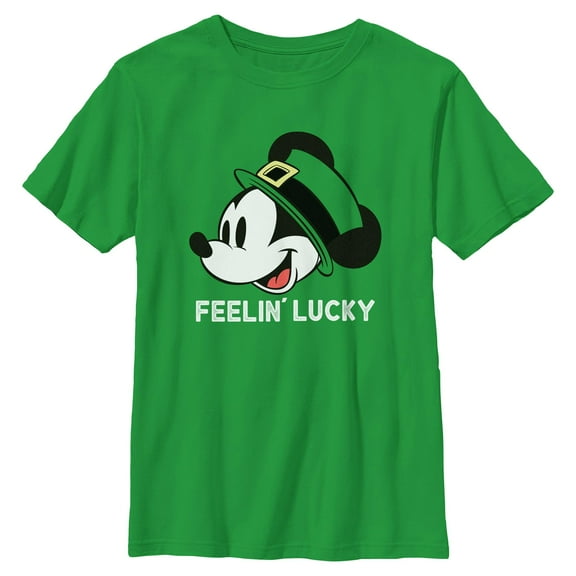 Boy's Mickey & Friends Feeling Lucky Graphic T-Shirt