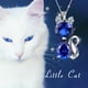 thumbnail image 3 of Juwaliy September Piedra Natal Collar Zafiro Azul Gato Dije Encantos 925 Sterling Silver Joyería Mujeres Hija Esposa Madre Navidad Regalo de Cumpleaños, 3 of 8