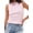 Pink, variant on Women Shirred Tank Top Ruffle Sleeveless Tanks Frill Smocked Crew Neck Tops Blue S