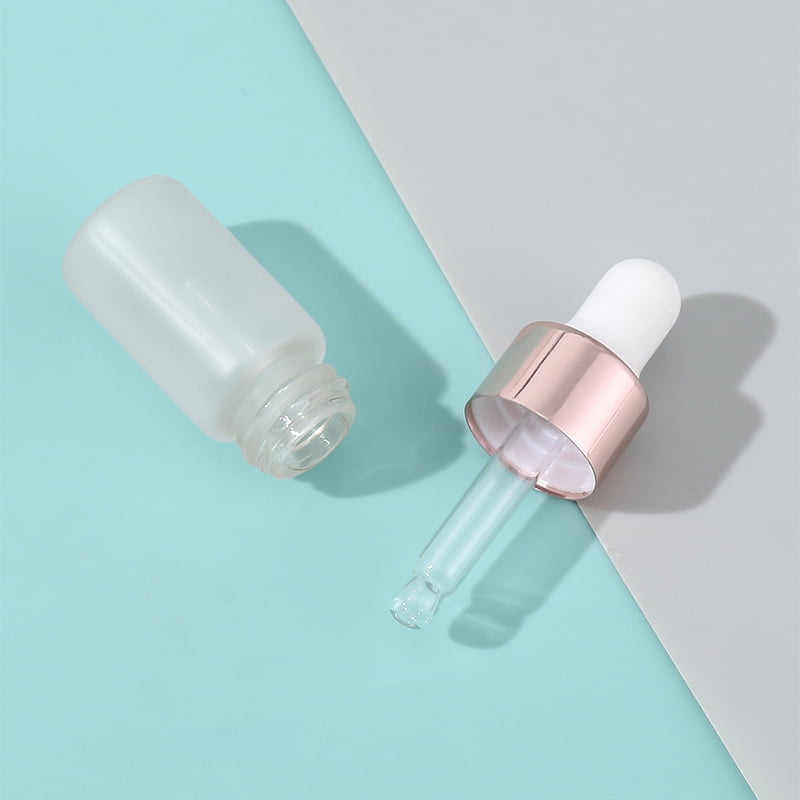 2Pcs 3ml Clear/Frosted/Red Emtpy Glass Dropper Bottles Mini Dropper Bottles for Traveling Essential Oils DIY Cosmetic Liquid