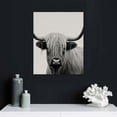 thumbnail image 4 of Nawypu  Framed Canvas Print Wall Art Minimal Close Up Rustic Scottish Highland Cow Animals Wilderness Photography Modern Art Farmhouse/Country Nature for Living Room, Bedroom, Office -, 4 of 4