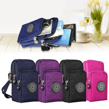 EEEKit Crossbody Cell Phone Bags Water Resistant Nylon Fanny Pack Arm Bag Travel Phone Pouch Shoulder Strap Bag for iPhone XS MAX XR X 8 Plus 7 6S, Samsung S10 Plus S10e S9 S8 Note 9