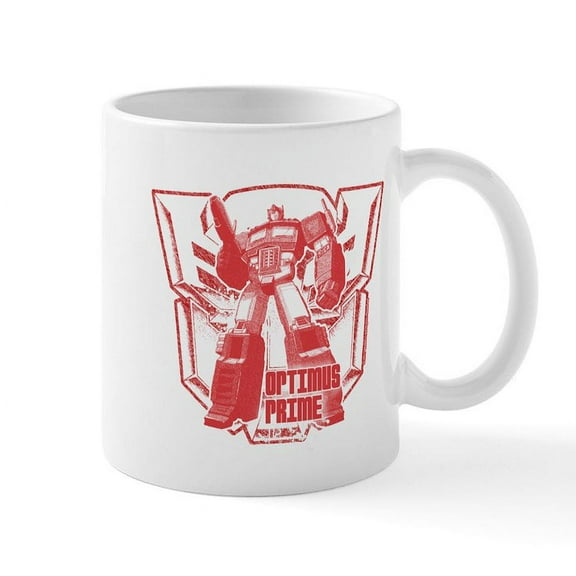 CafePress - Optimus Prime Red - 11 oz Ceramic Mug - Novelty Coffee Tea Cup