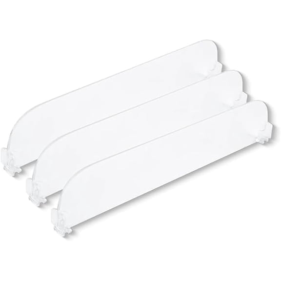 Pack of 3 Retail Shelf Dividers – Pusher System Accessories for Drinks and Box Display – Fits 12 inch and Larger Gondola Shelves