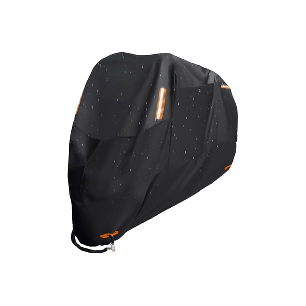 Funda Para Moto 300D Tela Oxford Uv 50+ Impermeable Negro Con Tira Reflectante Funda Protectora Para Motocicleta Refugio Para Interior Y Exterior Kearding VI009270-01
