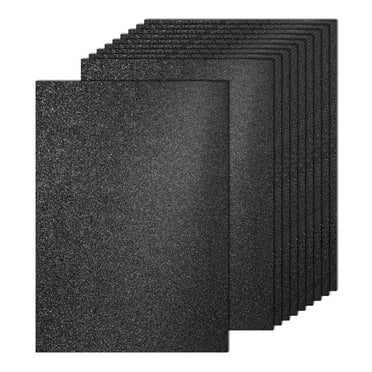 20Sheets Black Glitter Cardstock, 8.3x11.7 in A4 Glitter Paper Card Stock Shiny Scrapbook 250gsm Sparkly Paper Large Shimmer for Crafts Scrapbook DIY Art Wedding Party