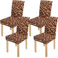 thumbnail image 1 of RYLABLUE Hazelnuts Food Stretch Chair Cover Protector Seat Slipcover for Dining Room Hotel Wedding Party Set of 4, 1 of 5