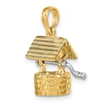 thumbnail image 4 of The Black Bow 14k Yellow Gold 3D Moveable Wishing Well Pendant, 4 of 5