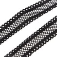 thumbnail image 3 of 5 Yards Elastic Band Decorative Polyester Lace for Bag / Garment Embellishment Hand Sewing, 1.8cm Width Black, 3 of 6