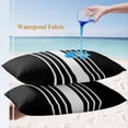 thumbnail image 4 of Lumbar Pillow Covers 20x12 Inch Set of 2, Black White Stripe Waterproof Outdoor Pillow Covers, Modern Rustic Vertical Striped Decorative Cushion Pillowcases for Couch, Sofa, Bed, Garden, Patio, 4 of 9