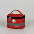 thumbnail image 3 of Bolsa de botiquín de primeros auxilios, bolsas de medicina con mango ligero, ahorro de espacio, tela Oxford, caja médica, cocina, deporte, Almacenamiento y organización del hogar Rojo Pequeño Cateissary HA077081-01, 3 of 6