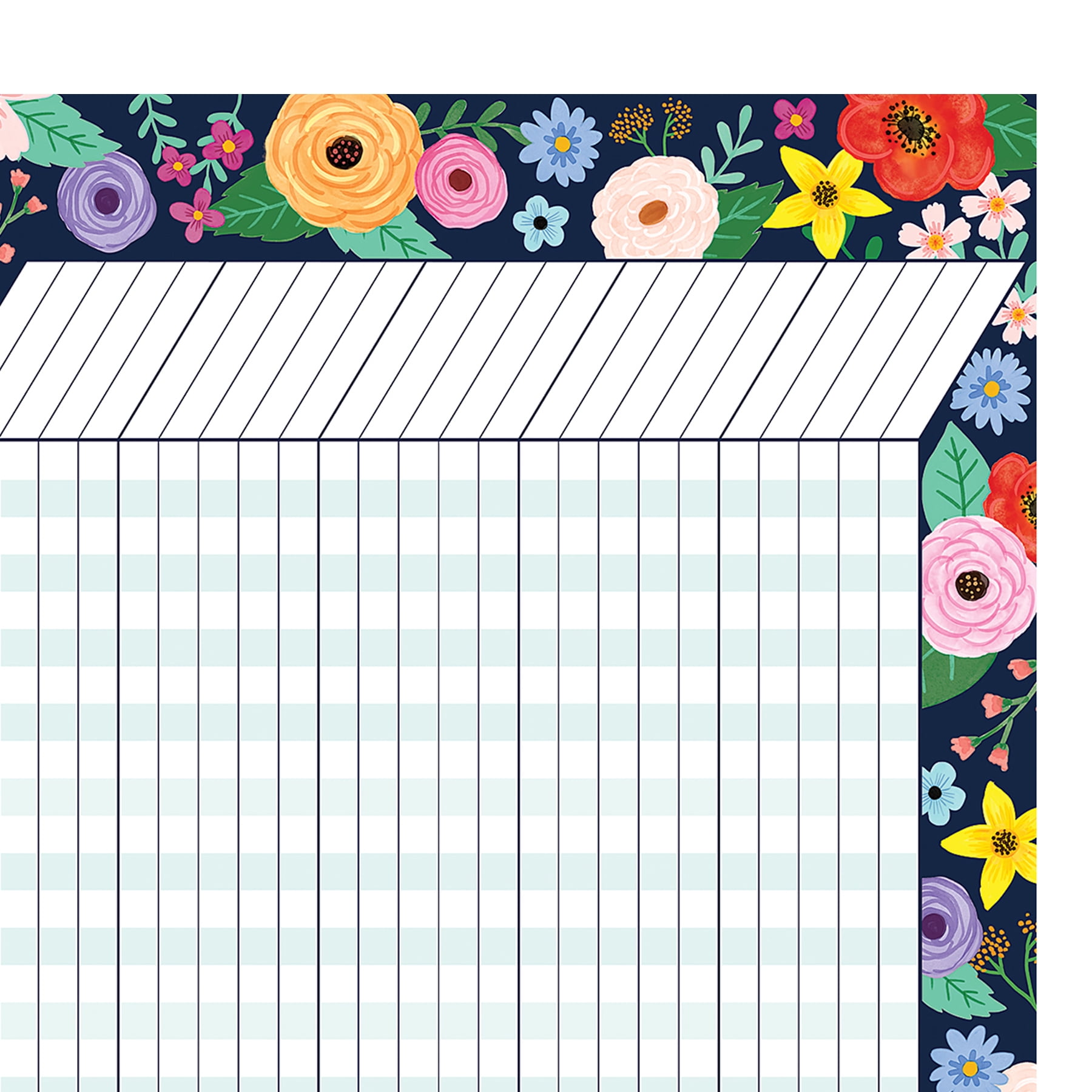 Teacher Created Resources Wildflowers Incentive Chart, 17" x 22", Pack of 6