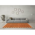 thumbnail image 3 of Ahgly Company Indoor Rectangle Checkered Orange Modern Area Rugs, 2' x 5', 3 of 4