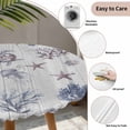 thumbnail image 3 of Vintage Coastal Round Tablecloth for 36-44 Inch Tables,Fitted Table Cover with Elastic Edge,Nautical Summer Beach Sea Turtle Starfish Waterproof Outdoor Table Cloth Protector for Patio Garden Dinner, 3 of 9