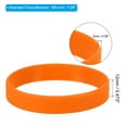 thumbnail image 2 of Uxcell Silicone Bracelets Rubber Wristband Blank Broaden Elastic Sports Bands Orange 12 Pack, 2 of 7