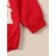thumbnail image 6 of Liacowi Baby Christmas Romper Classic Letter Embroidery Long Sleeve Bodysuit Newborn Winter Playsuit, 6 of 9