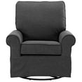 thumbnail image 3 of Angel Line Natalie Upholstered Swivel Glider, Dark Gray, 3 of 4