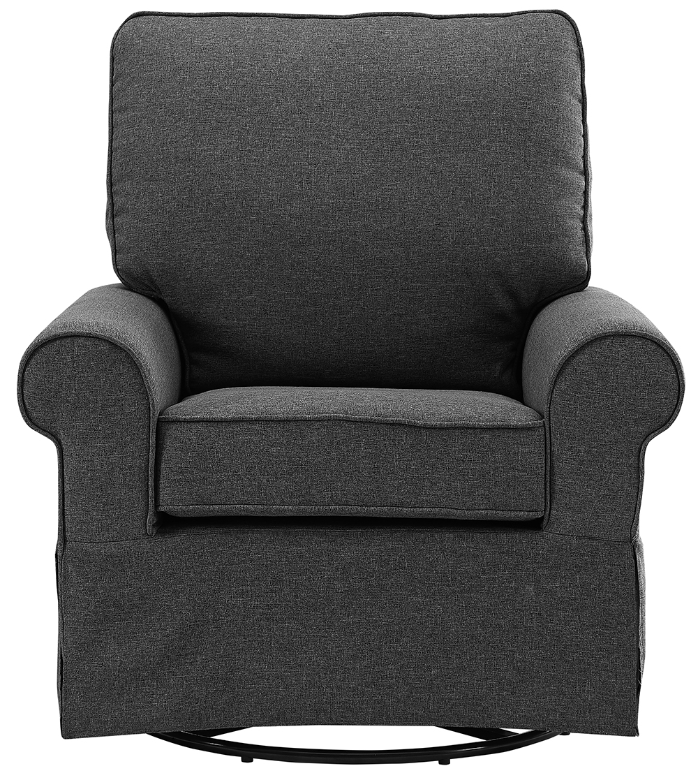 Angel Line Natalie Upholstered Swivel Glider, Dark Gray photo 3