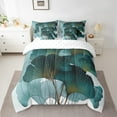 thumbnail image 2 of Erosebridal Green Ginkgo Leaf Bedding Twin Size,Modern Abstract Art Bed Set, Watercolor Minimalism Bedding Sets Twin Size,Microfiber Bedroom Decor,7pcs, 2 of 6