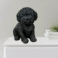 thumbnail image 5 of Dog Figurine Statue Resin Sculpture Ornament for Home Tabletop Living Room Decoration - Black, 5 of 6