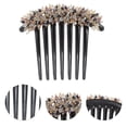 thumbnail image 3 of Unique Bargains 1 Pc Women's Crystal Bud Side Comb for Parties Blue Colorful Plastic, 3 of 4